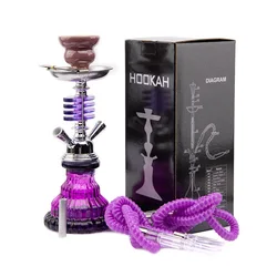 Piccolo Shisha Pipe narghilè Set Pipa ad acqua Sisha Chicha Narguile Cachimba Shisha Completa Pipa Nargile doppi tubi Shisha narghilè