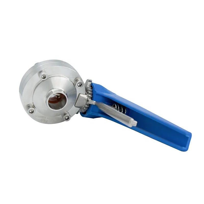 

1/2Inch 12.7MM High Quality Sanitary Stainless Steel SS304 SMS Manual Weld Butterfly Valve with Multi-position Handle for Water