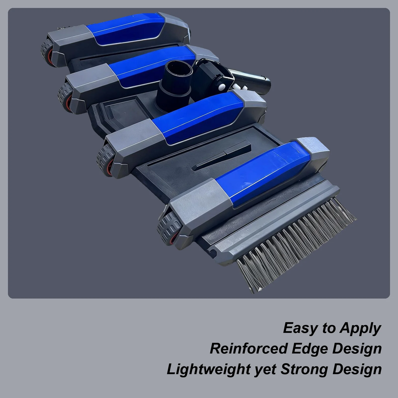 

Manual Pool Vacuum Head 14-inches Cleaner Attachment With Wheels Professional-Grade Flexible Pool Vacuum Head For Swimming