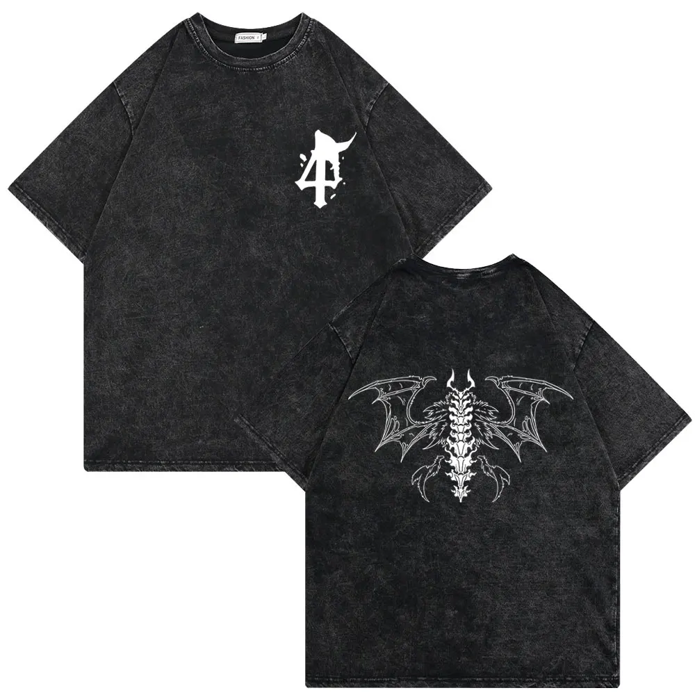 

Washed Vintage Gym Skeleton Graphic T Shirt Men Women Casual Funny Fitness Short Sleeve T-shirts Male Cotton Oversized T Shirts