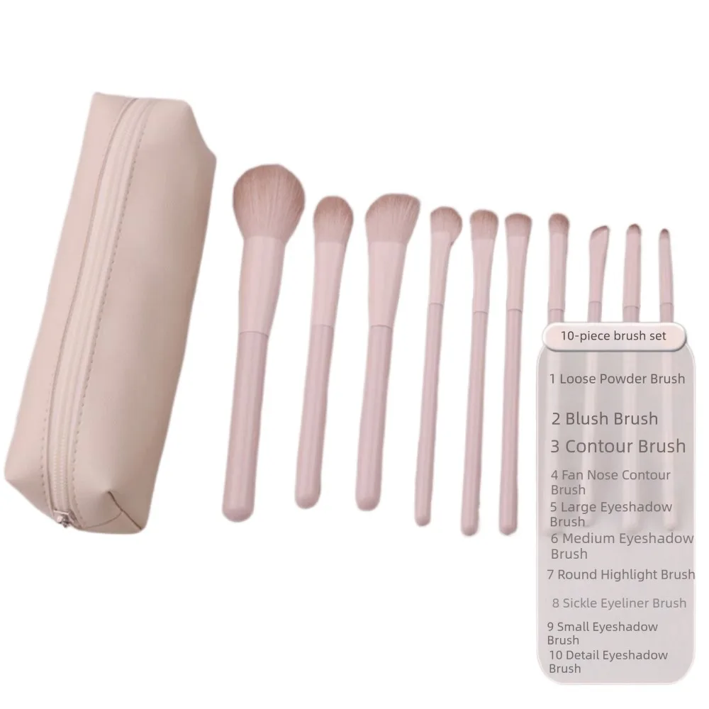 Ensemble de pinceaux de maquillage à poils doux, 13/10/7 pièces, pinceau correcteur, pinceau pour fond de teint, pinceau à poudre, fourrure, avec sac de rangement, pinceau pour ombre à paupières