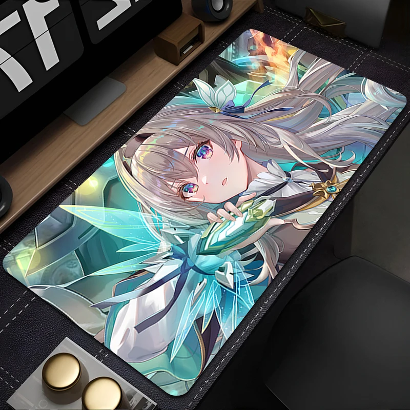 Mouse pad gaming accessories keyboard H-honkai Star Rail Firefly gamer Designed specifically for e-sports Gamer Cabinet Mousepad