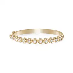 Geometric Round Ball With Sparking Clear CZ Band Fashion Women Bangle Bracelet High Quality
