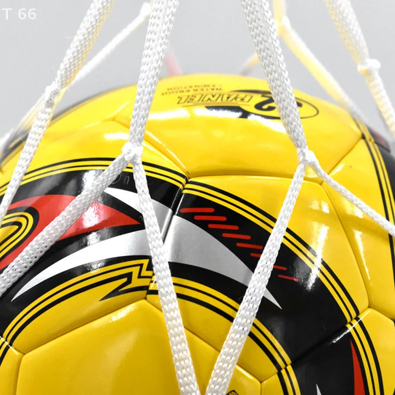 Bolsa de red de fútbol, almacenamiento atrevido de nailon, equipo portátil para llevar una sola pelota, deportes al aire libre, fútbol, baloncesto, voleibol