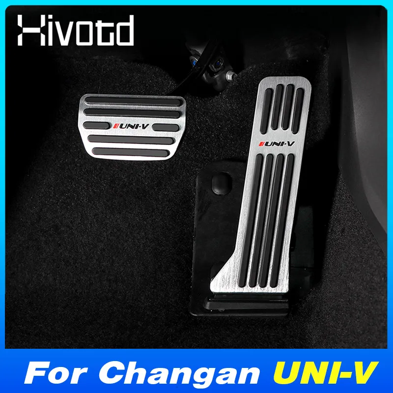 

Car Aluminum Alloy Foot Pedal Fuel Accelerator Brake Non-Slip Trim Cover For Changan UNI-V 2022-2023 Interior Accessories