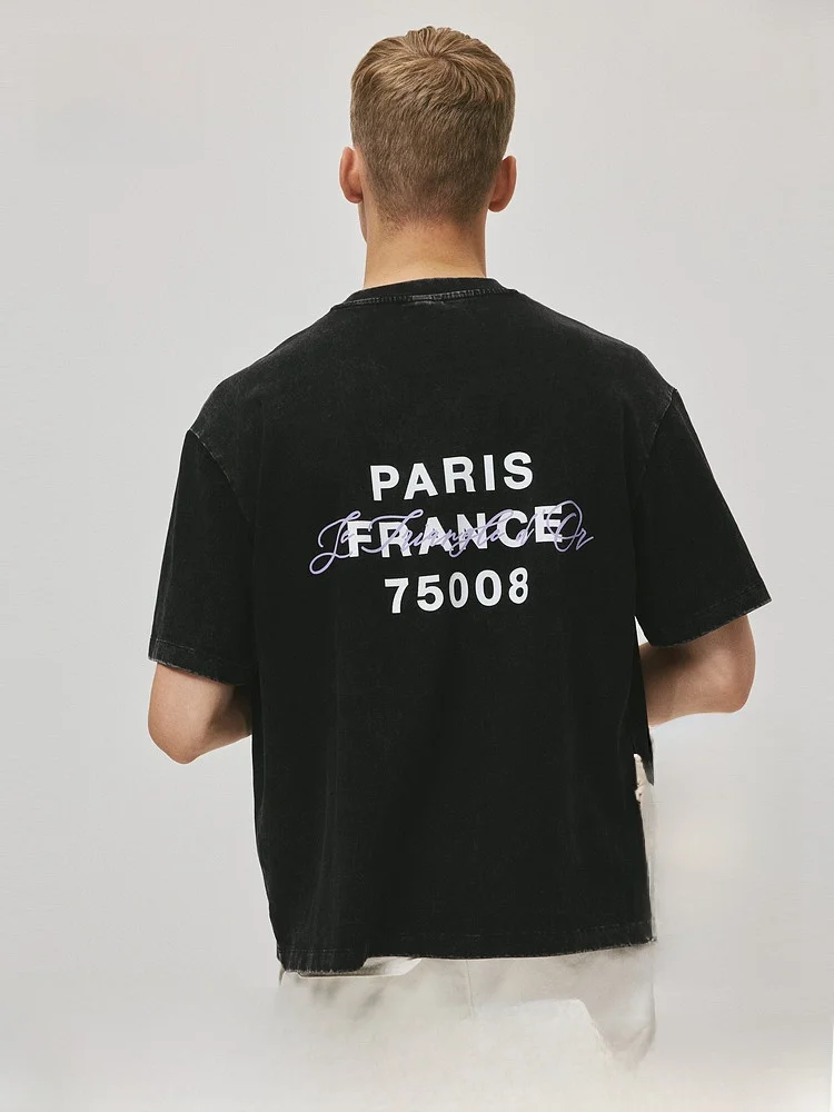 

H&M Men's round Ne T-irt Simple Faion Waed Cotton Basic irt Casual Sle Summer ort Sve Color Top