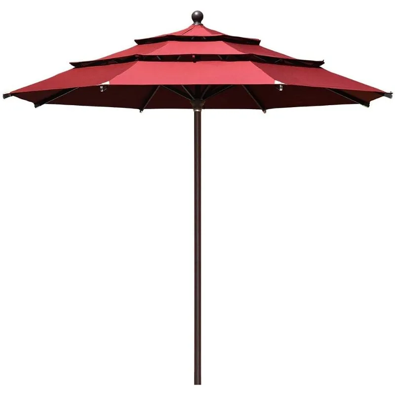 Popular Products Umbrella Patio Outdoor Cylinder Automatic Push Up Table Umbrella with Ventilation Function Easy To Store