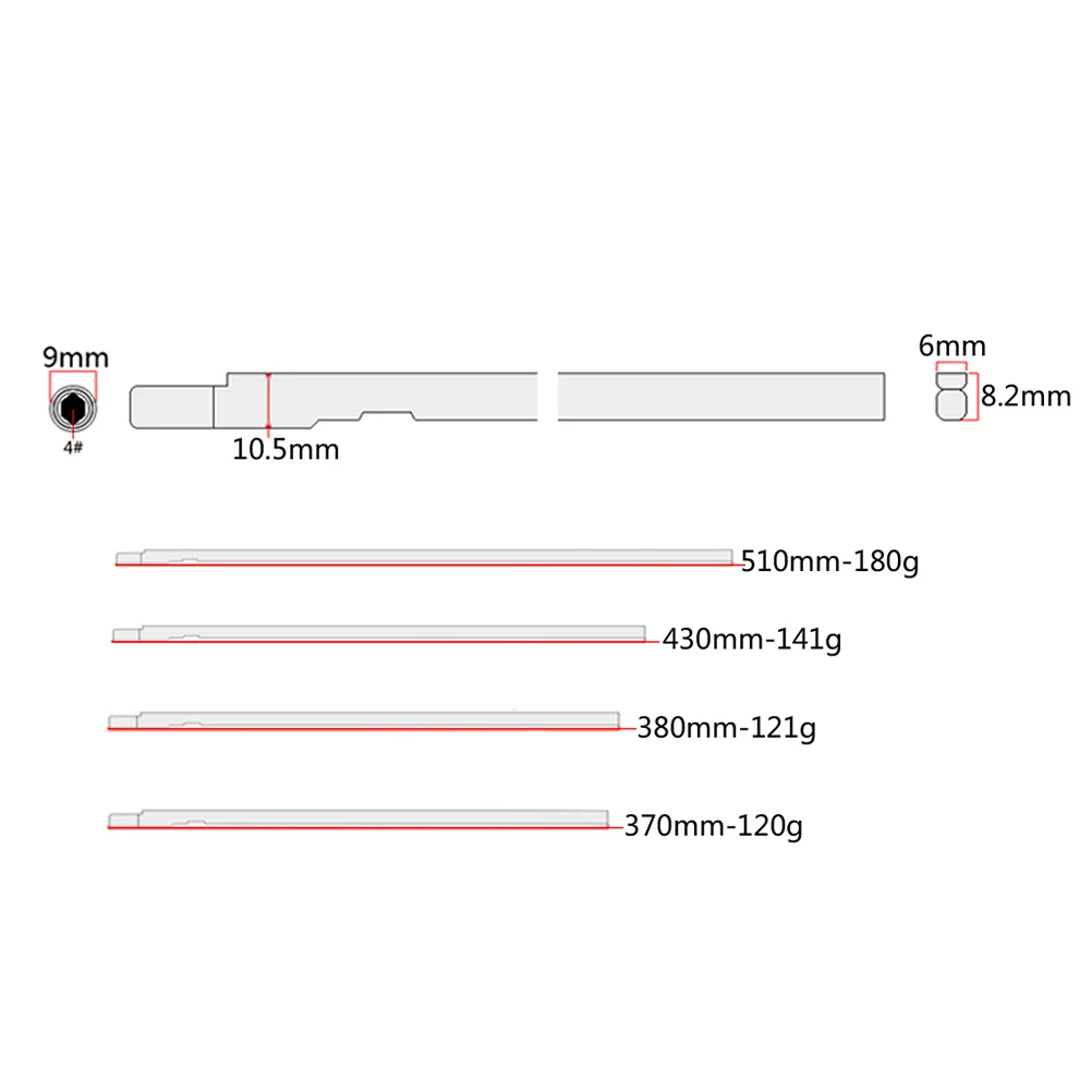 380mm Double Course Way 2 Way Adjustment Steel Truss Rod for Guitar Black GH155 2 Way Truss Rod Steel 2 Way Truss Rod