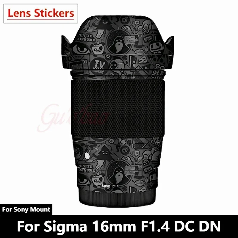 

Для Sigma 16 мм F1.4 DC DN современный для Sony крепление объектива камеры наклейка пальто обертка защитная пленка защитная наклейка кожа