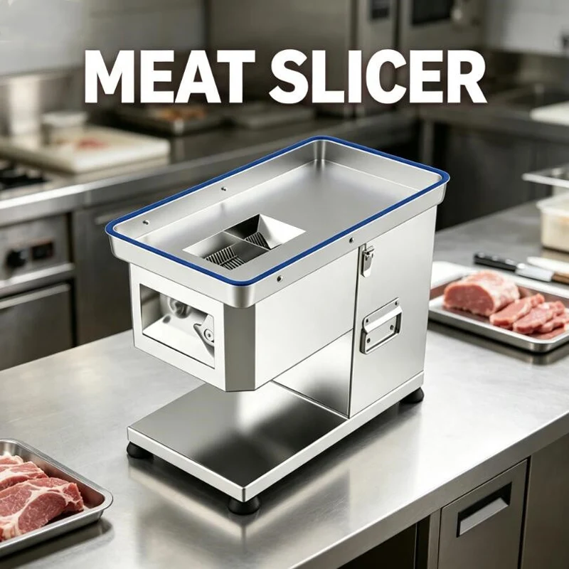 Desktop Meat Slicer Commercial Household Automatic Slicing Shredded Melon Fruit Electric Meat Cutter