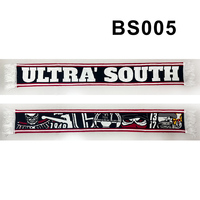 130*18 cm Size Ultras South Hapoel Beer Sheva FC Scarf for Fans Double-faced Knitted BS005