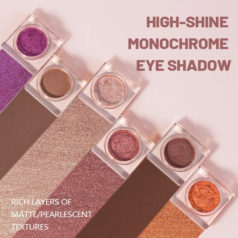 Pudaier Monochrome Shimmer Eyeshadow Highlighter Diamond Glitter Colorful Eye Shadow Palette Matte Eyes Makeup Beauty Cosmetic