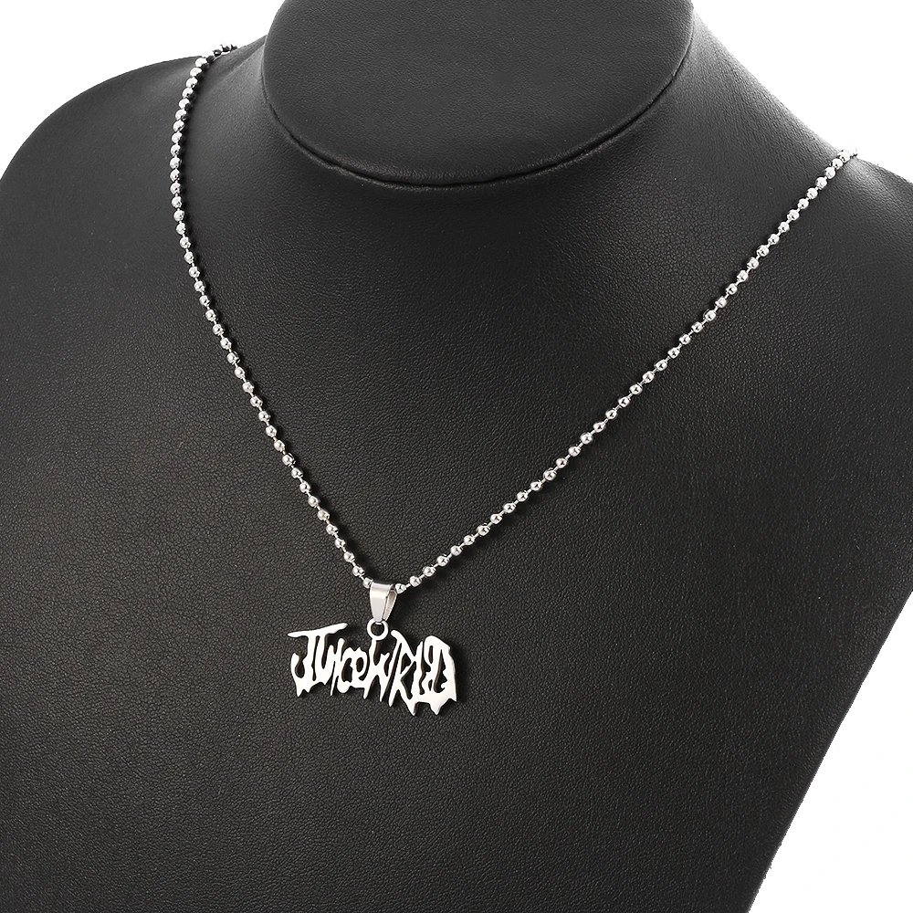 JUICE Wrld Pendant Necklace Singer Rapper Letter Name Chain Necklace Fans Memorial Jewelry Gift femme Mujer