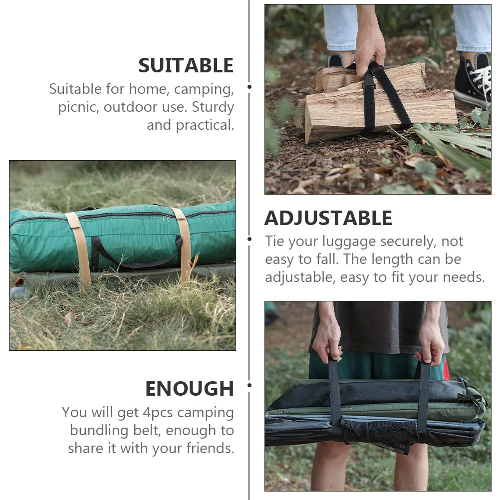 

10 Pcs Strap Bundling Colorful Luggage Straps Outdoor Binding Belt Cargo Heavy Duty