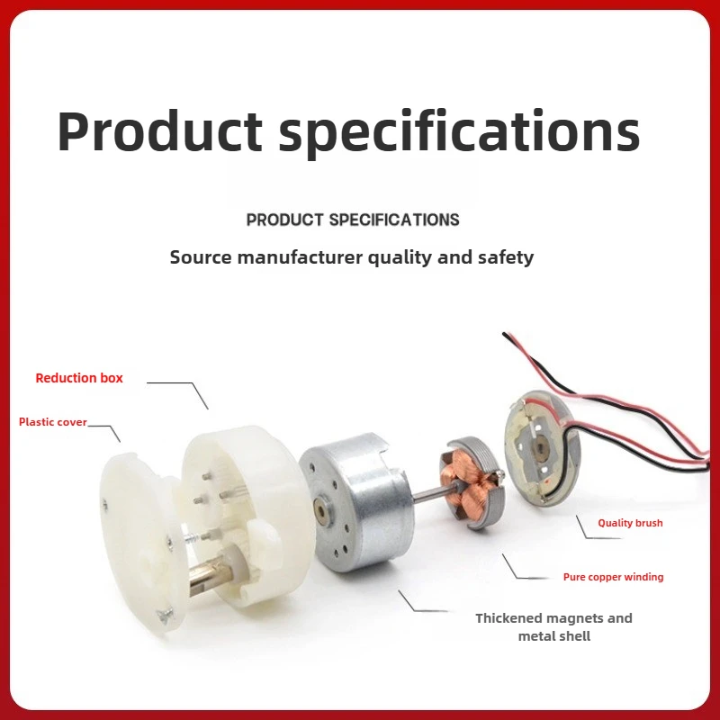 5 Buah JS30-300 Mikro DC 6V 15Rpm Lampu Rumput Laser Lampu Putar Panggung Perangkap Lalat Motor Roda Gigi Kebisingan Rendah