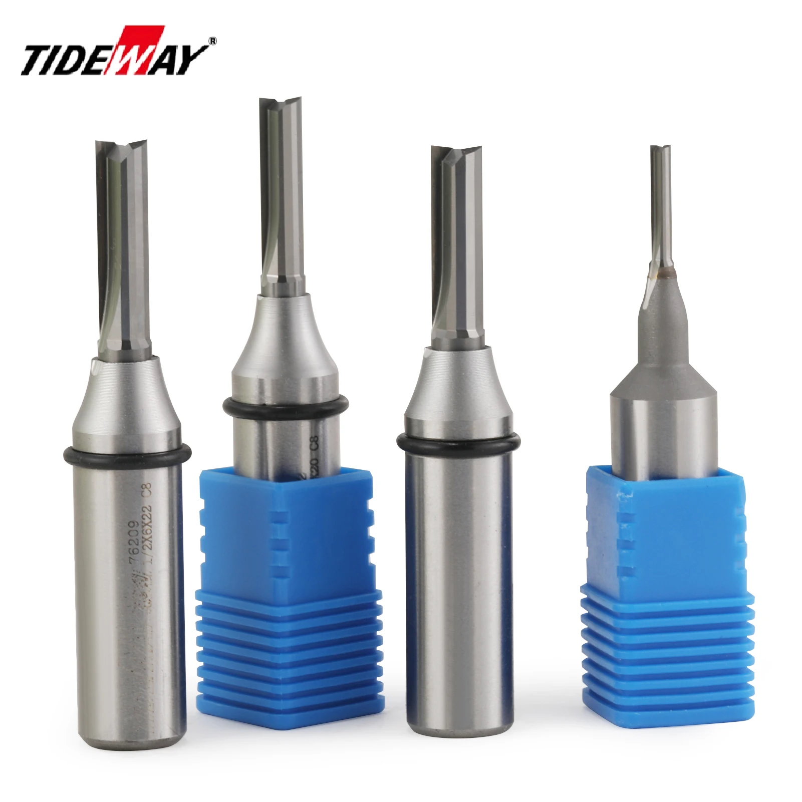 TIDEWAY TCT 2 Flute Straight Router Bits Woodworking Carving Wood Engraving Milling Cutter Carbide CNC Bits