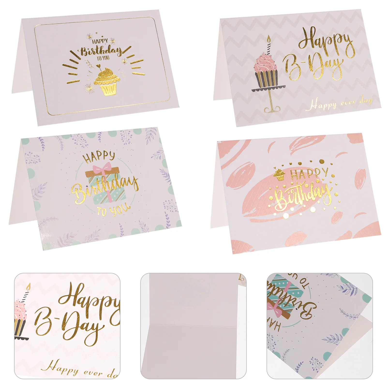 

40 Pcs Birthday Card Cards for Invitation Women Party Decorations Blessing