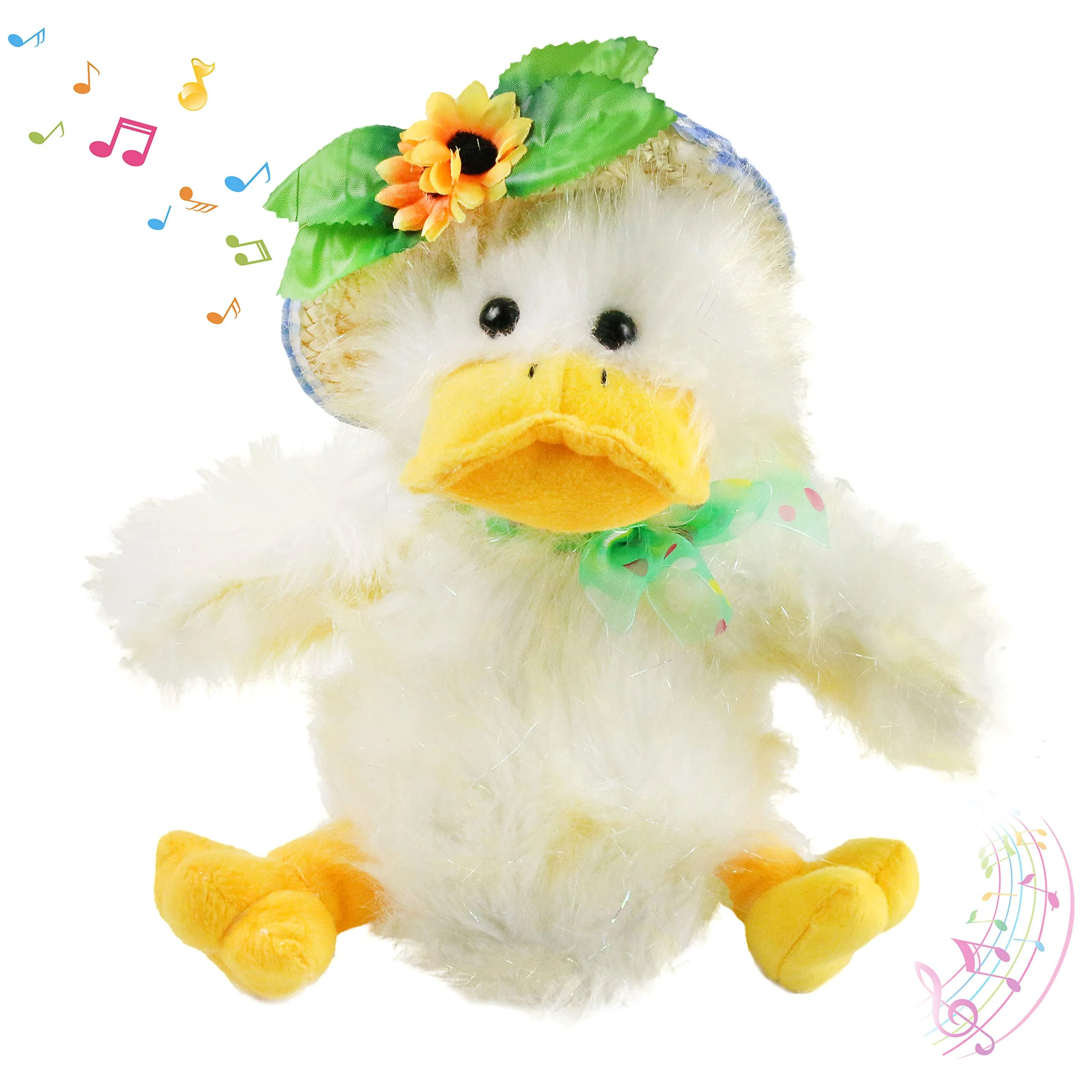 

PP Cotton White Cute Duck Plush Toy Birthday Gift High Quality Musical Toy Kawaii Soft Stuffed Animals for Girls Kids Children