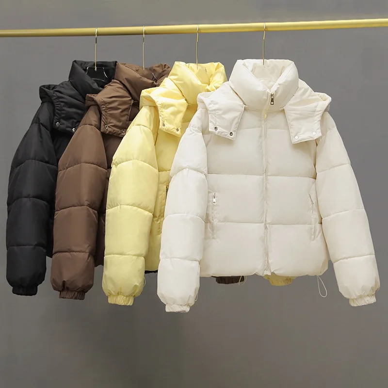 

Women's Korean Style Cotton-Padded Jacket Off-Season Winter down Short Loose Bread Student Jacket New