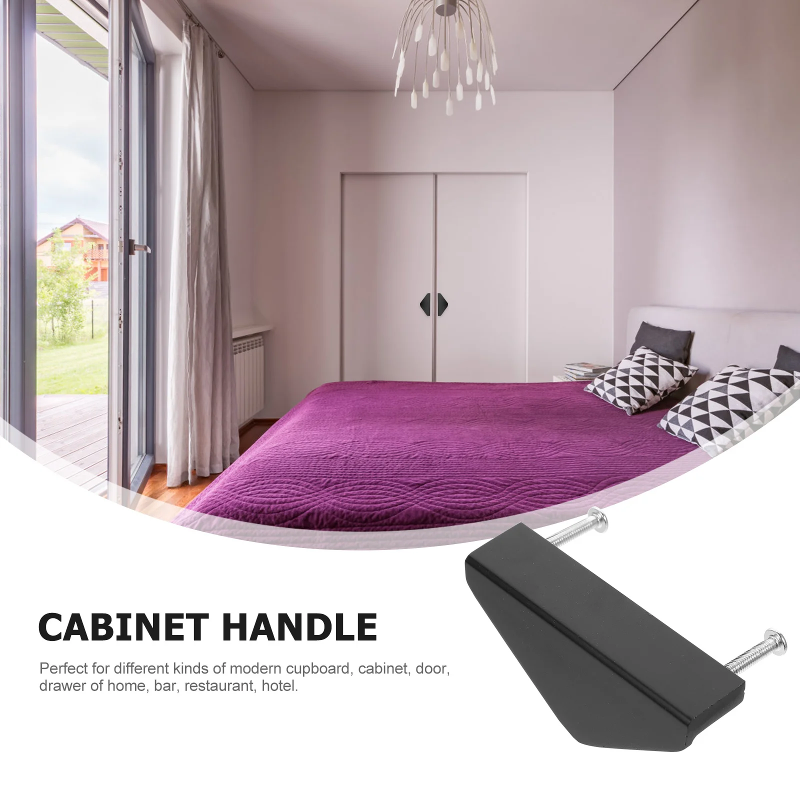 

4pcs Triangle Drawer Pulls Space Aluminum Cabinet Handles Durable Knobs For Home Interior Door Wardrobe Closet Cupboard Drawer