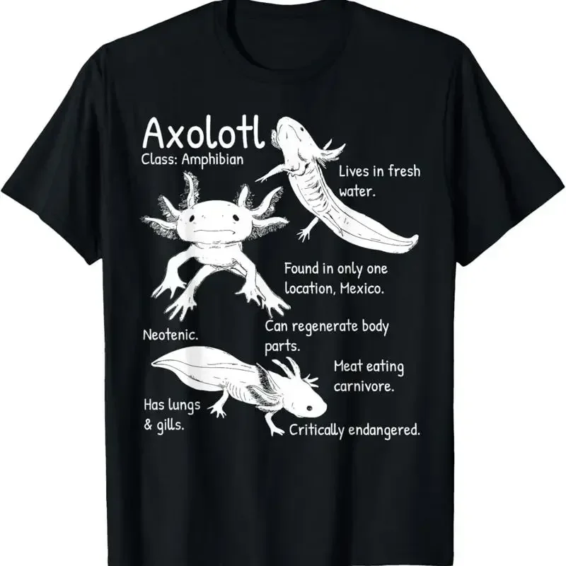 Axolotl Facts Species Types Endangered Animals Illustration T Shirt