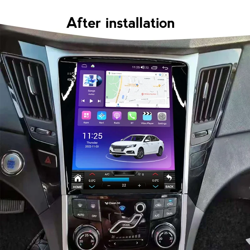 Tesla Style Screen For Hyundai Sonata 8 YF 2011-2015 Android all in one Multimedia Player Carplay Android Auto DSP RDS Car Radio