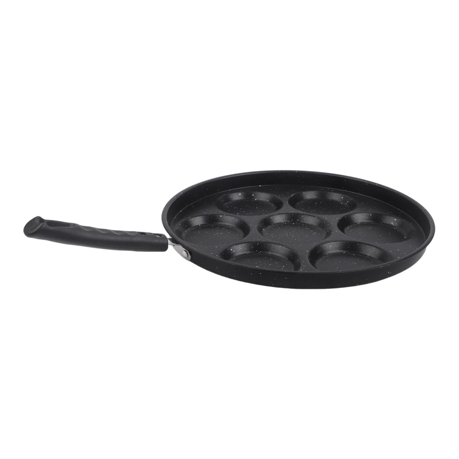 1 Piece Cast Iron Poffertjes Pan 7 Wells Black Nonstick Pancake Maker For Gas Induction Stove Grill Kitchen Cooking Tool