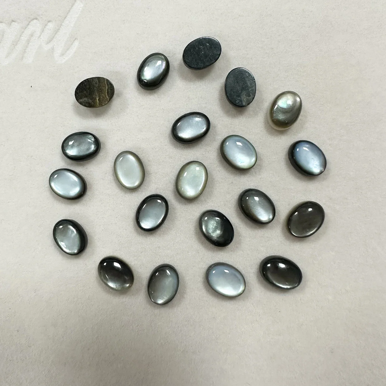 1PCS Natural Black Abalone Shell Oval Cut7*5/8*6/9*7/10*8mm For Ring Earring Necklace Pendant DIY Jewelry Making Accessories
