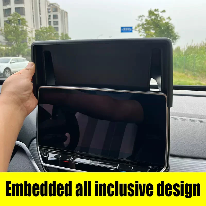 صندوق تخزين خلفي بشاشة ملاحة ، مادة ABS ، صندوق تخزين خلفي لسيارات فولكس فاجن VW ، ID.4 ، ID4 ، تقفيل ، #2