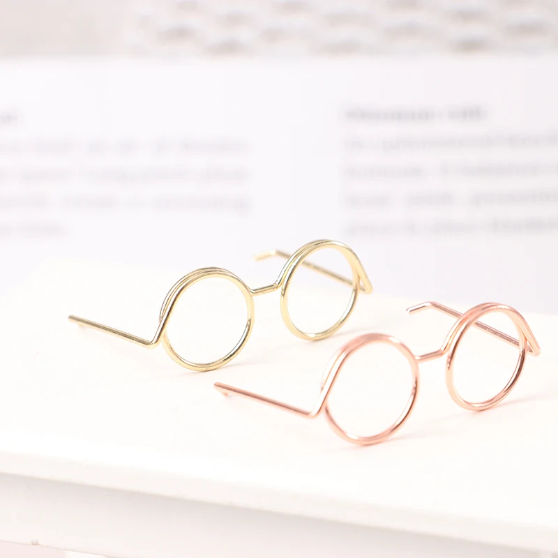 

2PCS Fashion Round Frame Lensless Round Frame Lensless Retro Cool Doll Glasses For Doll 1/6 30cm Doll Fashion Accessories