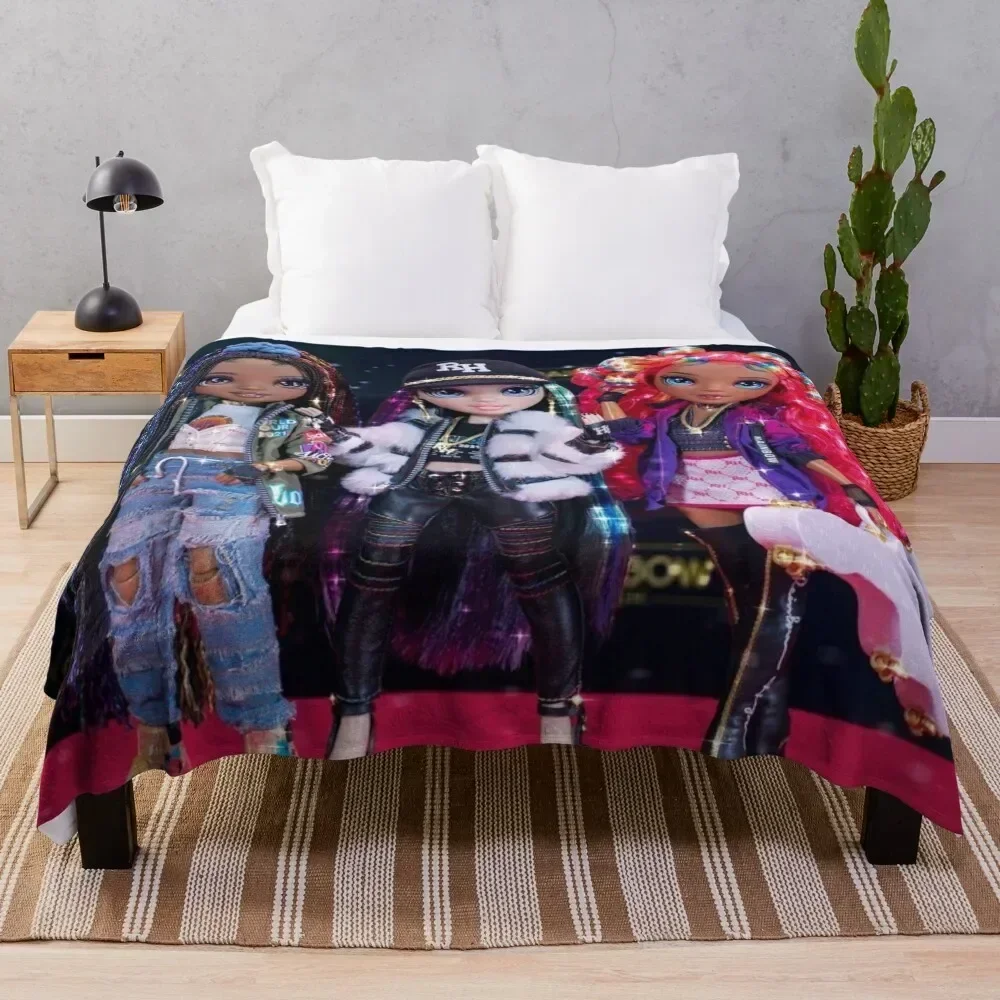 

Rainbow High Rockstars (Vanessa Tempo, Lyric Lucas and Carmen Major) Throw Blanket Thin Soft Blanket for Summer Night Sleeping