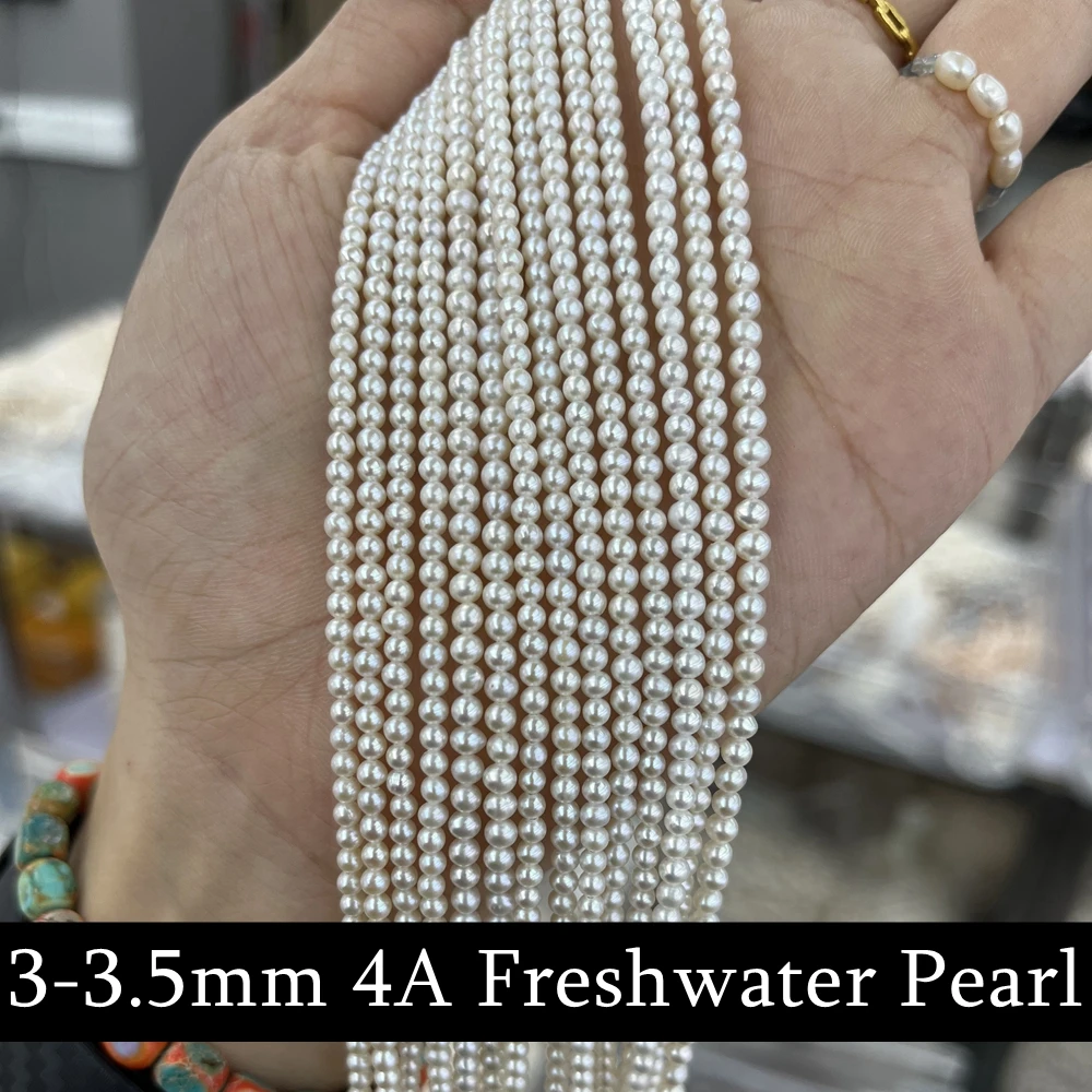 Meisidian Freshwater Pearl Beads Necklace, Perfect Round , 4A  2.5-10m