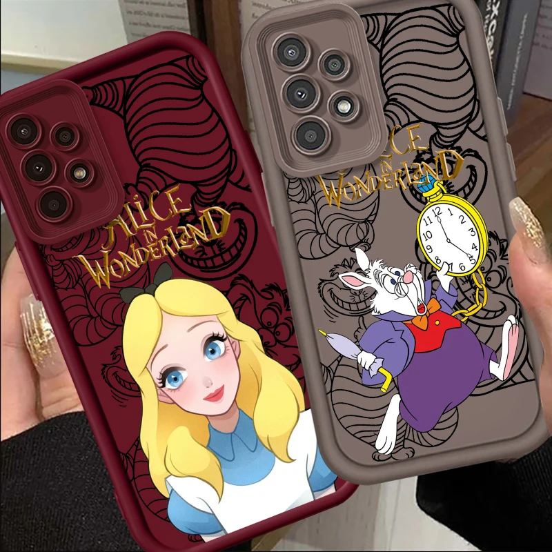 Disney Alice In Wonderland Art For Samsung A73 A71 A54 A53 A52 A51 A33 A32 A21S A14 A13 A12 A03 A04 A05 5G Eye Ladder Back