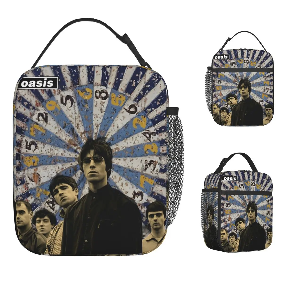 

Ossis Band Lunch Bag Convenient Lunch Box Unisex Picnic Print Cooler Bag Fashion Oxford Tote Food Bags