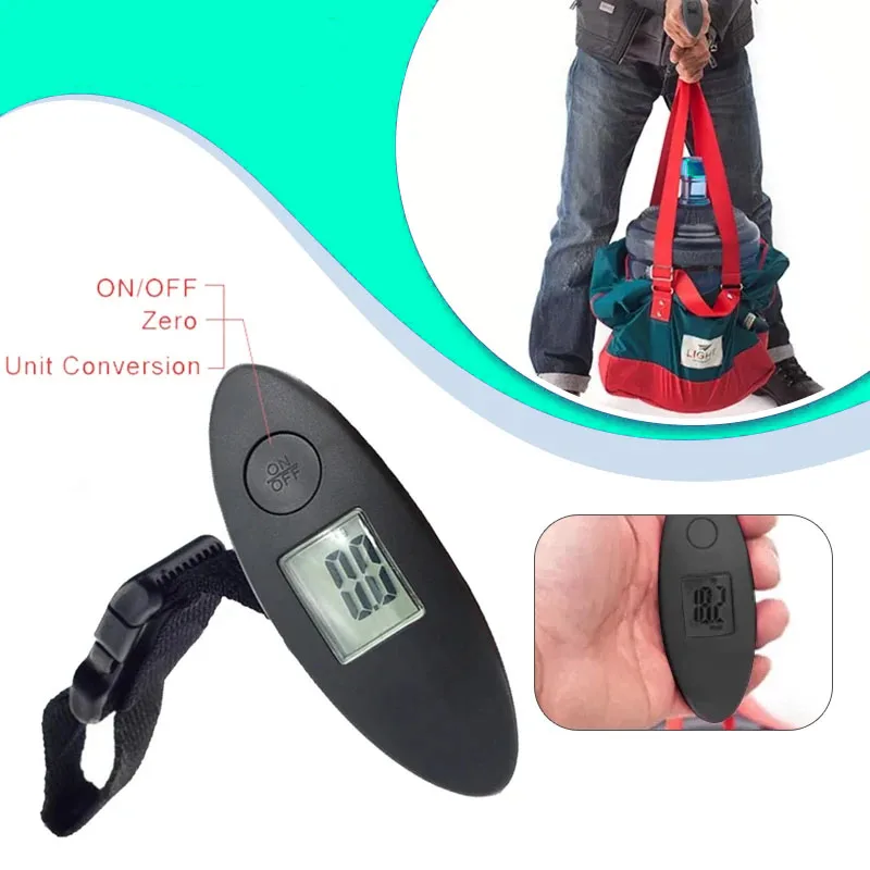 Electronic Pocket Scale 0.1kg-40kg Range Hanging Suitcase Travel Weights Baggage Bag Kg/Lb Conversion Portable Luggage Scale