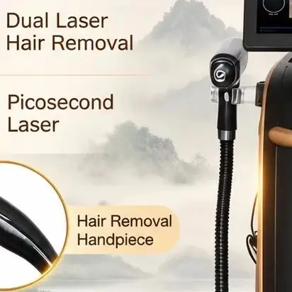 Multifunctional Laser Beauty Machine 3 in1 Diode Permanent Hair Remover Picosecond Tattoo Removal Skin Hair Analysis System