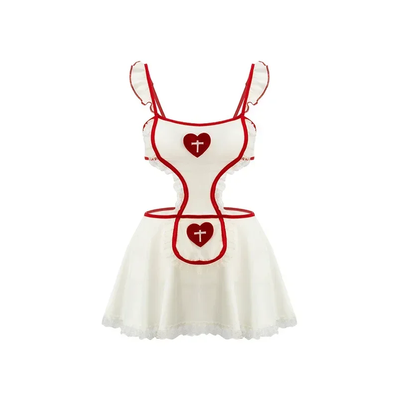 

Sexy Nurse Cosplay Costume Set with Hairband Role-playing Underwear Exotic Chinese Brand Special Use Clothing Adult Toy