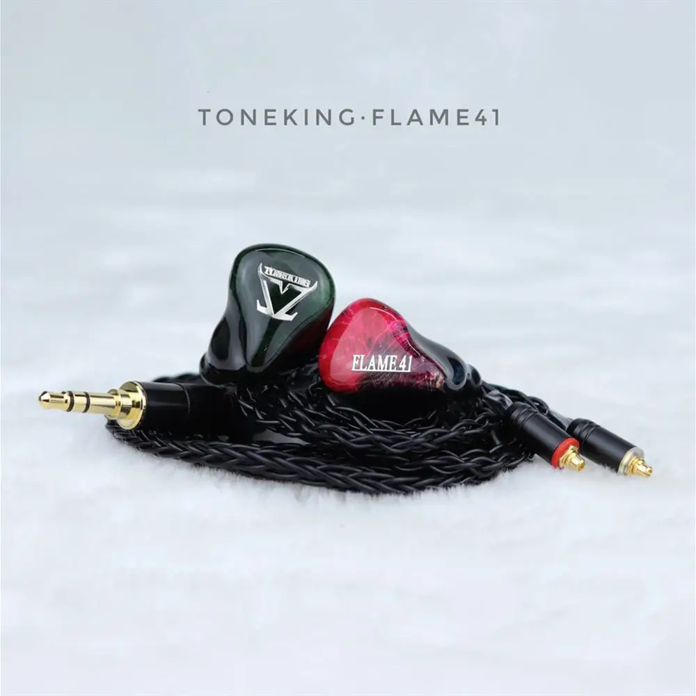 TONEKING FLAME41 1DD + 4BA سائق هجين HiFi مراقب DJ ستوديو المرحلة اوديوفيلي داخل الأذن سماعة مخصصة MMCX اليدوية سماعة