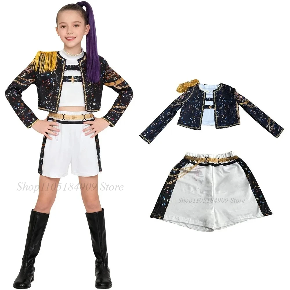 2025 HOT Mira Zoey Rumi Popular Costumes Children's Girls Movie Role Prints Cosplay Costumes Carnival Party Costumes Huntrix Set - Image 5