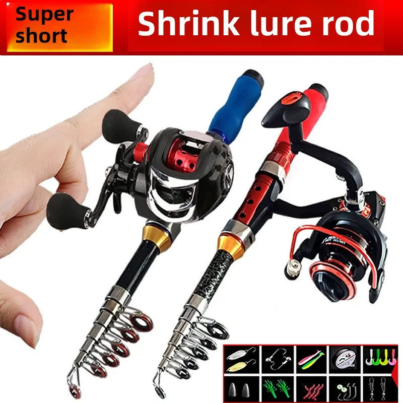 

Mini Fishing Rod Set Telescopic Small Sea Rod Portable