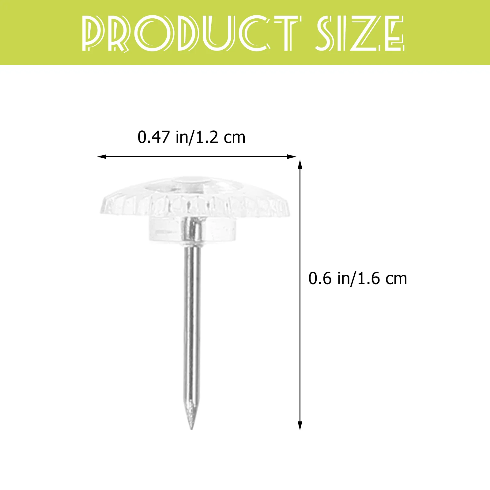 2 cajas de chinchetas de diseño Simple, chinchetas transparentes para actividades artísticas y artesanales, tablero de corcho, decoración de pared, accesorios para boletos pequeños