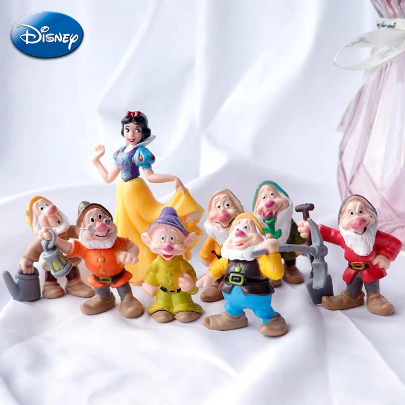 Afbeelding 5: Disney Sneeuwwit En De Zeven Dwergen Kawaii Anime Figuur Model Poppen Desktop Taart Trouwfeest Diy Decoraties Kids Xmas Cadeau