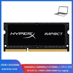 Memoria Ram DDR3L DDR3 4GB 8GB 16GB 1600 1333 1866MHz Memoria Sodimm PC3-12800 14900 10600 Laptop 1,35 V 1,5 V 204 pines RAM para portátil