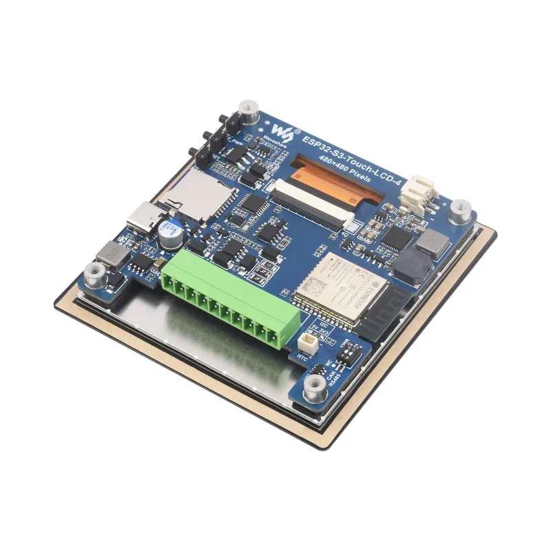 Placa de desarrollo de pantalla táctil capacitiva ESP32-S3, 4 pulgadas, 480x480, 5 puntos táctiles, procesador de doble núcleo LX7 de 32 bits