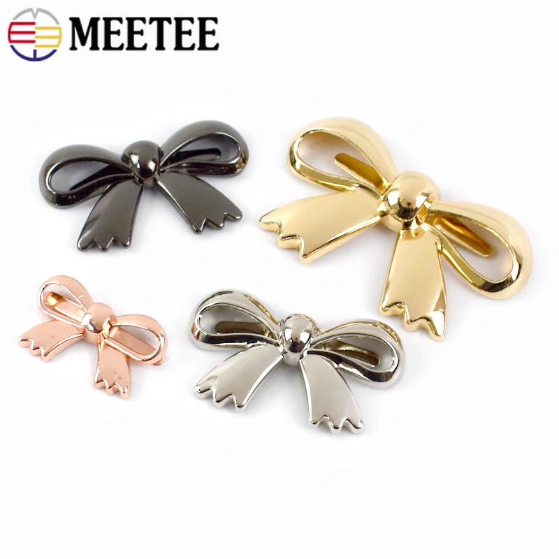 2/5/10Pcs 30/45/60mm Bowknot Metal Decorative Buckles for Bag Belt Clothes Shoes Buckle Clasp DIY Leather Hooks Sewing Accessory