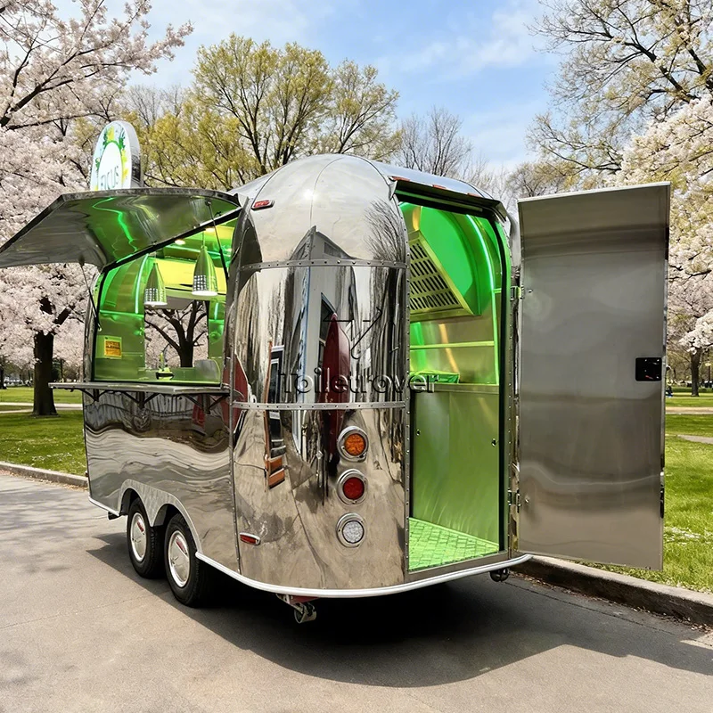 Mini Food Truck Hot Dog Pizza Street Food Truck Trailer Fully Equipped Custom Mobile Food Cart Trailer Made in China