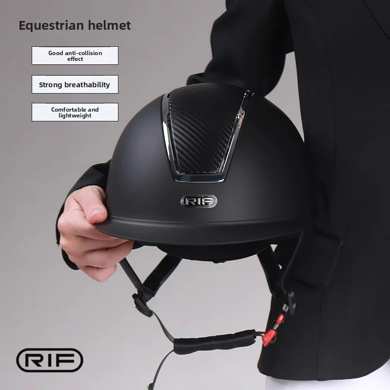 Baslongrif Equestrian Helmet, Fashionable and Simple Horse Riding Helmet, Large Brim Helmet, Eu Safety Certification