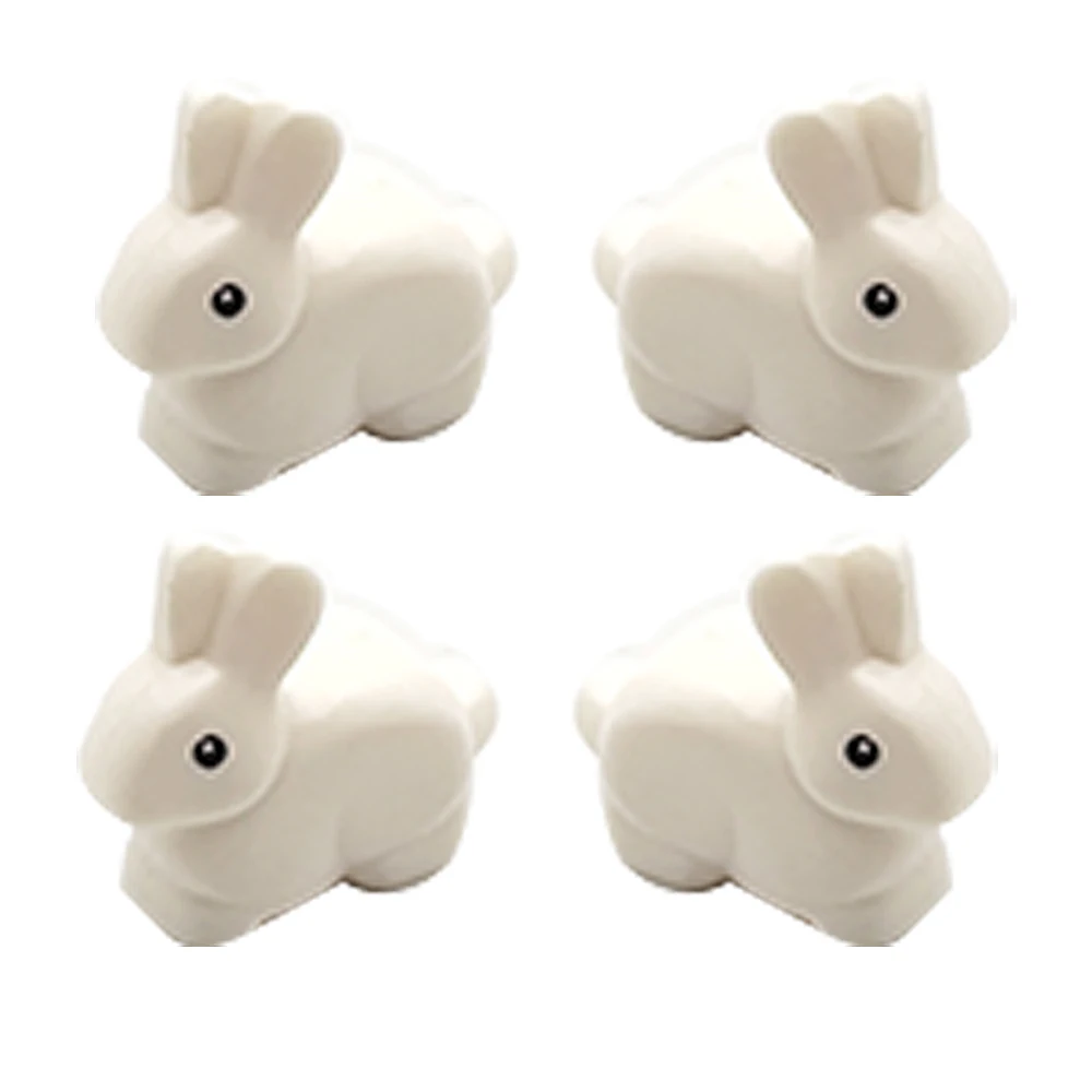 5 PCS MOC Animal building blocks White Rabbit zoo bunny Educational building block toys DIY expansion children's toys gift