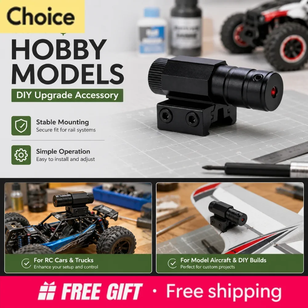 Mini Metal Hobby Alignment Module Adjustable Rail Holder Button Battery Powered Soft Bullet Model Parts