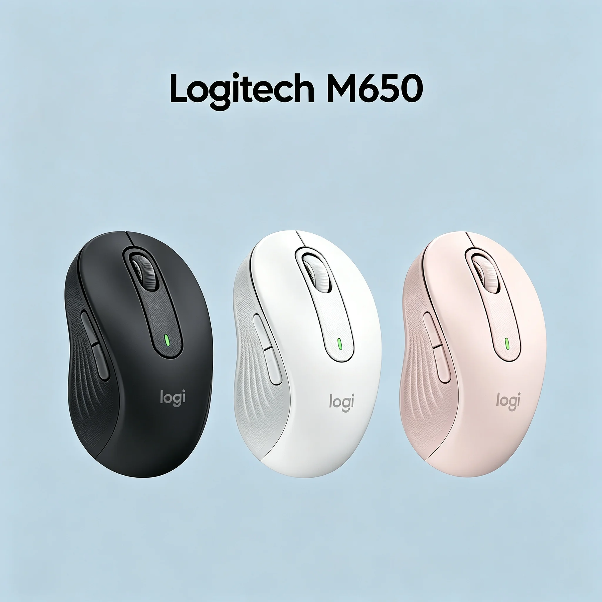 Logitech M650 Signature Dual Mode Silent Wireless Mouse Bluetooth & Logi Bolt Ergonomic Grip Recycled Plastic Build Long Battery